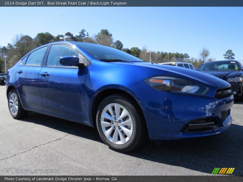 Blue Streak Pearl Coat / Black/Light Tungsten 2014 Dodge Dart SXT