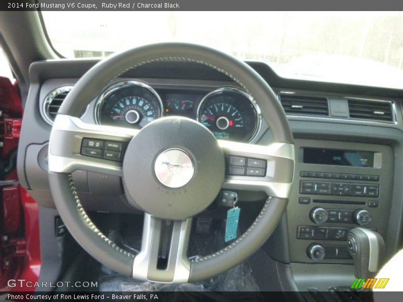 Ruby Red / Charcoal Black 2014 Ford Mustang V6 Coupe