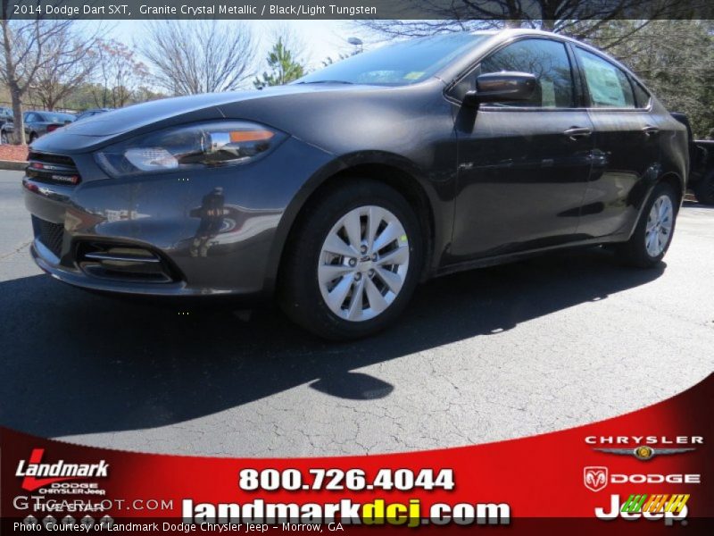 Granite Crystal Metallic / Black/Light Tungsten 2014 Dodge Dart SXT