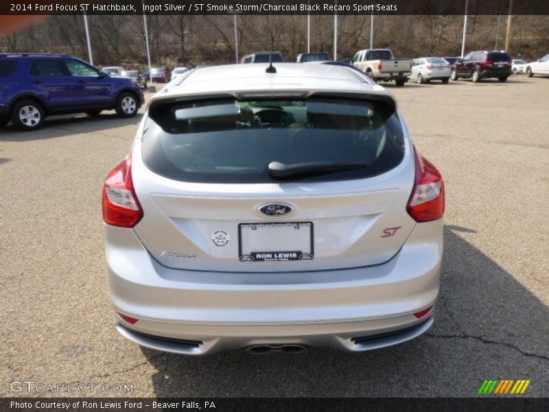 Ingot Silver / ST Smoke Storm/Charcoal Black Recaro Sport Seats 2014 Ford Focus ST Hatchback