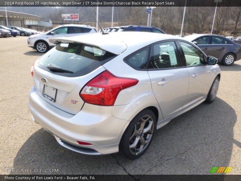 Ingot Silver / ST Smoke Storm/Charcoal Black Recaro Sport Seats 2014 Ford Focus ST Hatchback