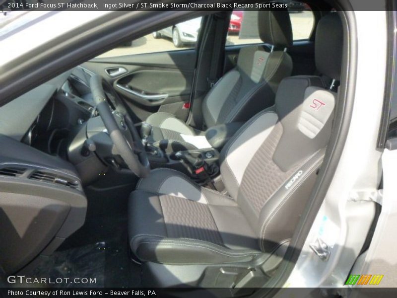 Ingot Silver / ST Smoke Storm/Charcoal Black Recaro Sport Seats 2014 Ford Focus ST Hatchback