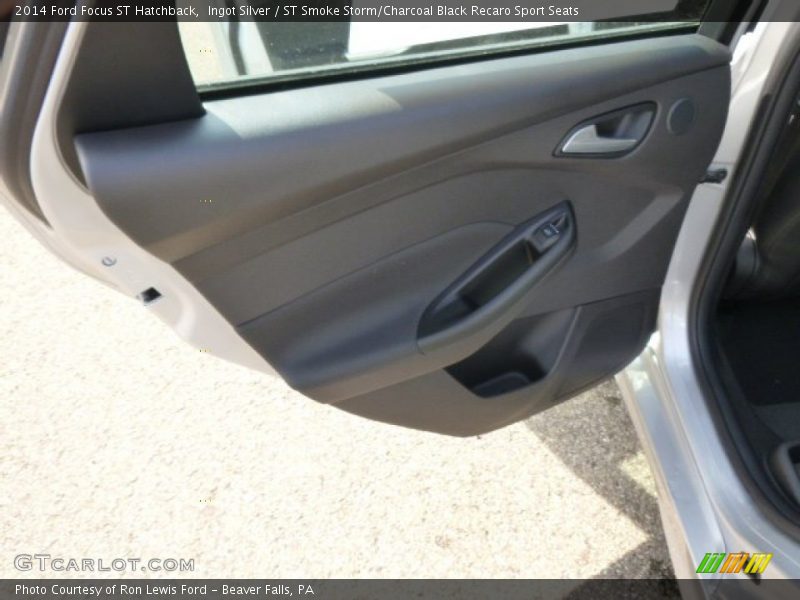 Ingot Silver / ST Smoke Storm/Charcoal Black Recaro Sport Seats 2014 Ford Focus ST Hatchback