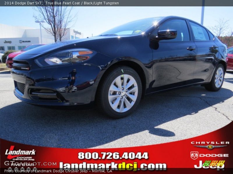 True Blue Pearl Coat / Black/Light Tungsten 2014 Dodge Dart SXT