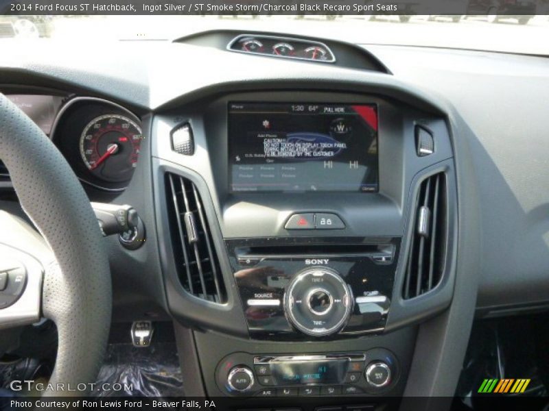 Ingot Silver / ST Smoke Storm/Charcoal Black Recaro Sport Seats 2014 Ford Focus ST Hatchback