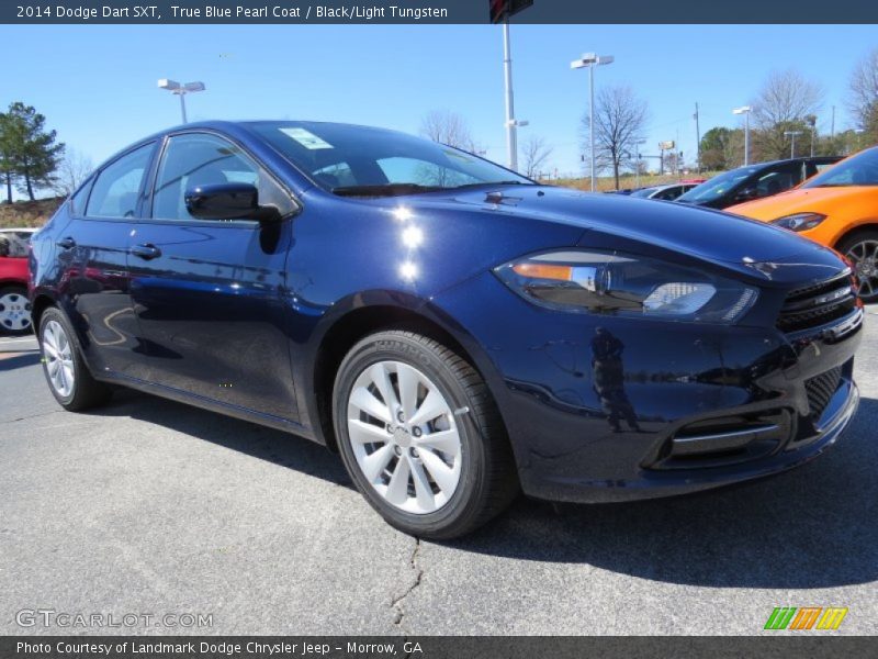 True Blue Pearl Coat / Black/Light Tungsten 2014 Dodge Dart SXT