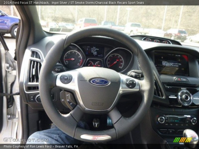 Ingot Silver / ST Smoke Storm/Charcoal Black Recaro Sport Seats 2014 Ford Focus ST Hatchback