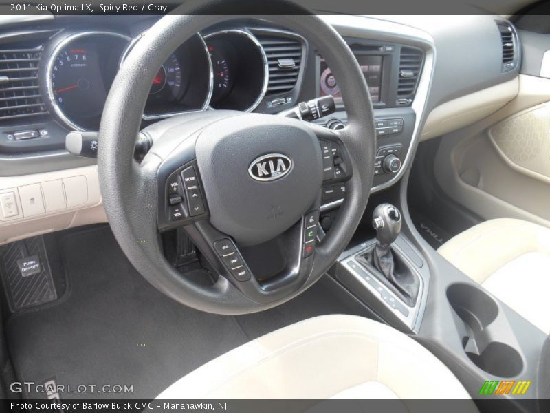 Spicy Red / Gray 2011 Kia Optima LX