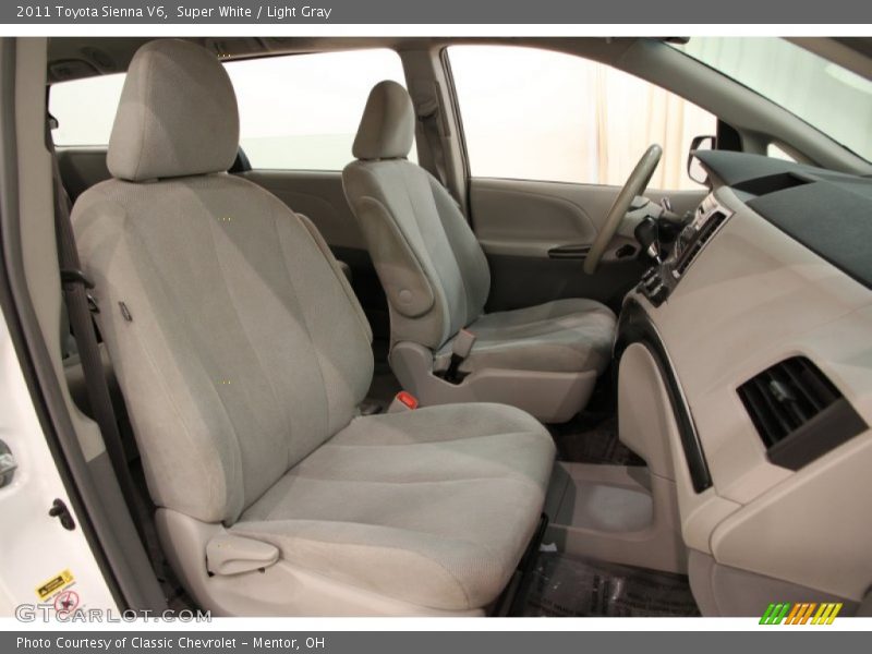 Super White / Light Gray 2011 Toyota Sienna V6