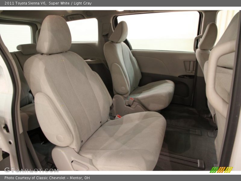 Super White / Light Gray 2011 Toyota Sienna V6