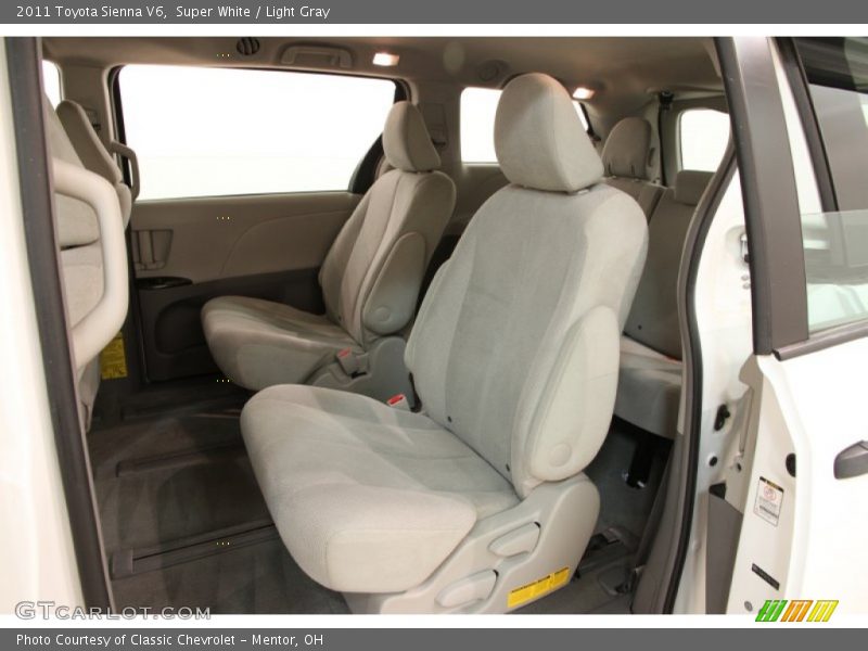 Super White / Light Gray 2011 Toyota Sienna V6