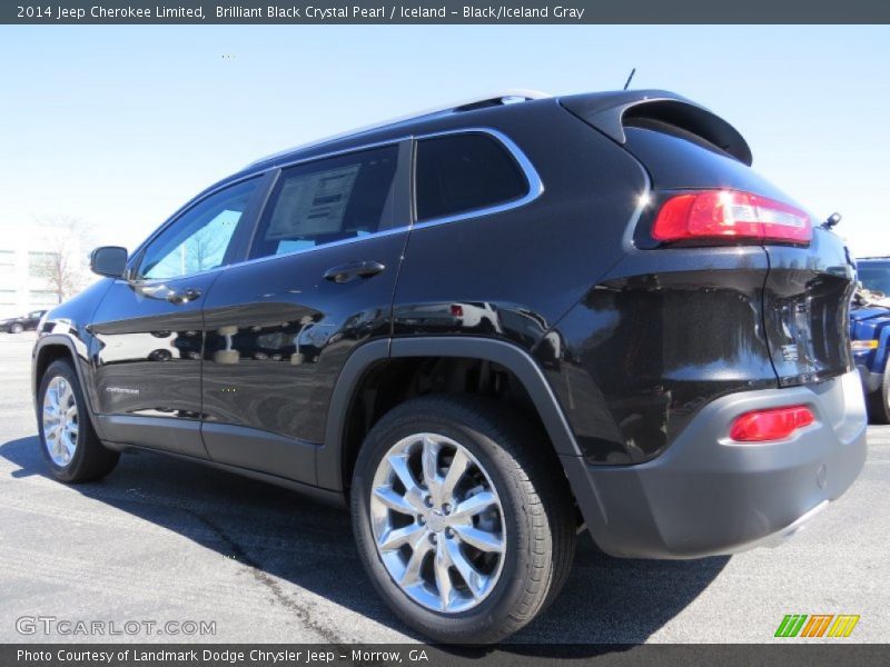 Brilliant Black Crystal Pearl / Iceland - Black/Iceland Gray 2014 Jeep Cherokee Limited