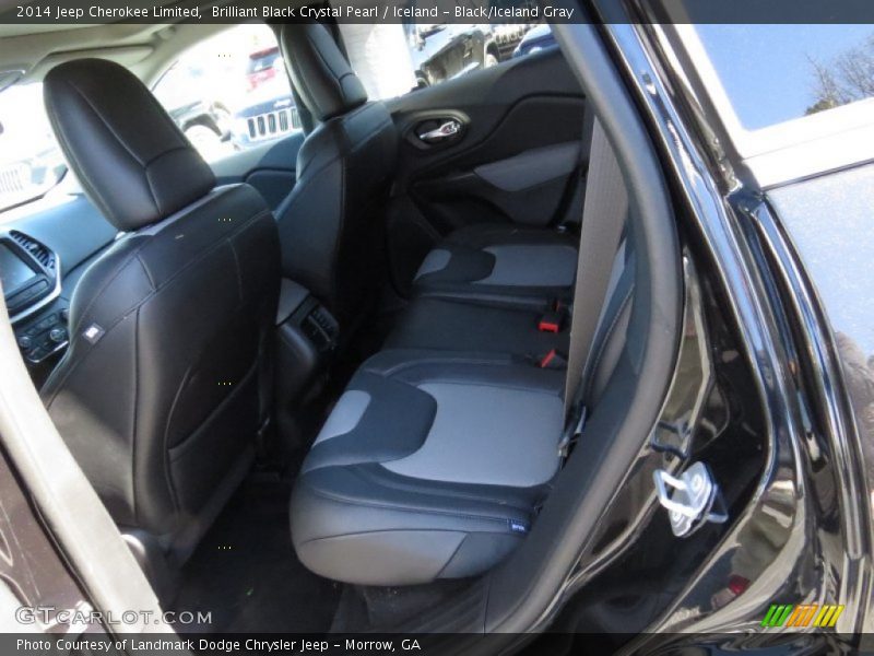 Brilliant Black Crystal Pearl / Iceland - Black/Iceland Gray 2014 Jeep Cherokee Limited