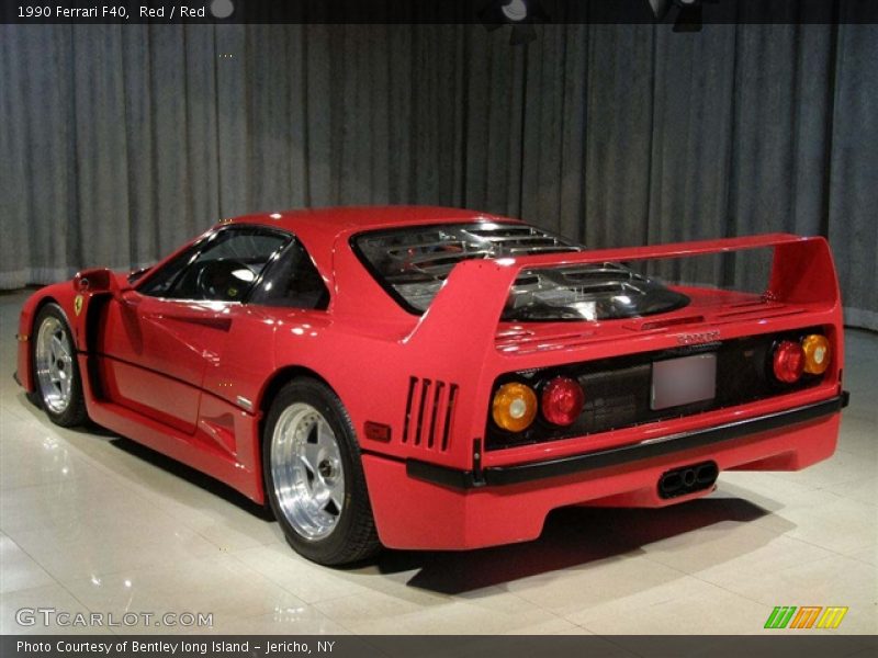 1990 Ferrari F40, Red / Red, Back Left - 1990 Ferrari F40 