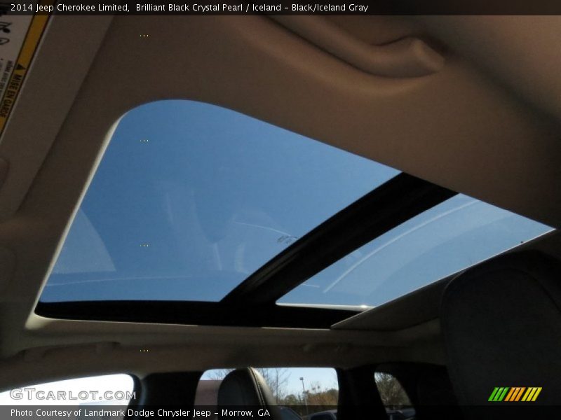 Brilliant Black Crystal Pearl / Iceland - Black/Iceland Gray 2014 Jeep Cherokee Limited