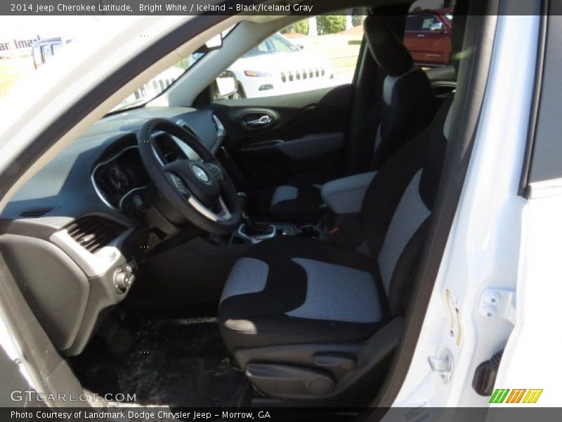 Bright White / Iceland - Black/Iceland Gray 2014 Jeep Cherokee Latitude