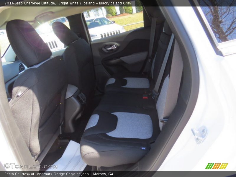 Bright White / Iceland - Black/Iceland Gray 2014 Jeep Cherokee Latitude