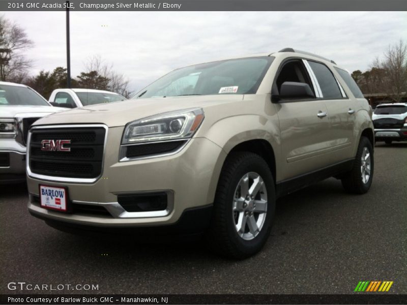Champagne Silver Metallic / Ebony 2014 GMC Acadia SLE