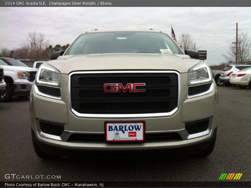 Champagne Silver Metallic / Ebony 2014 GMC Acadia SLE