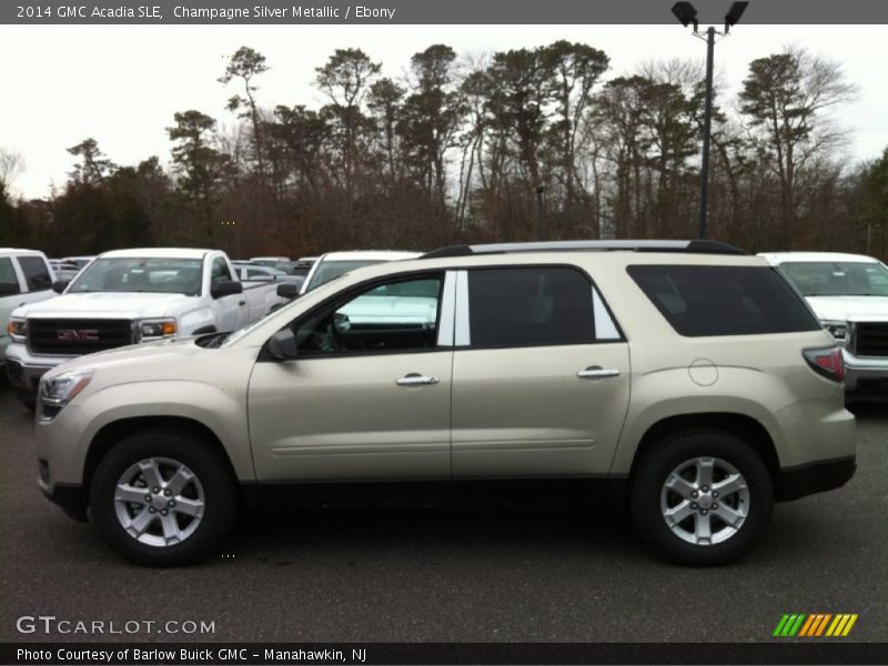 Champagne Silver Metallic / Ebony 2014 GMC Acadia SLE