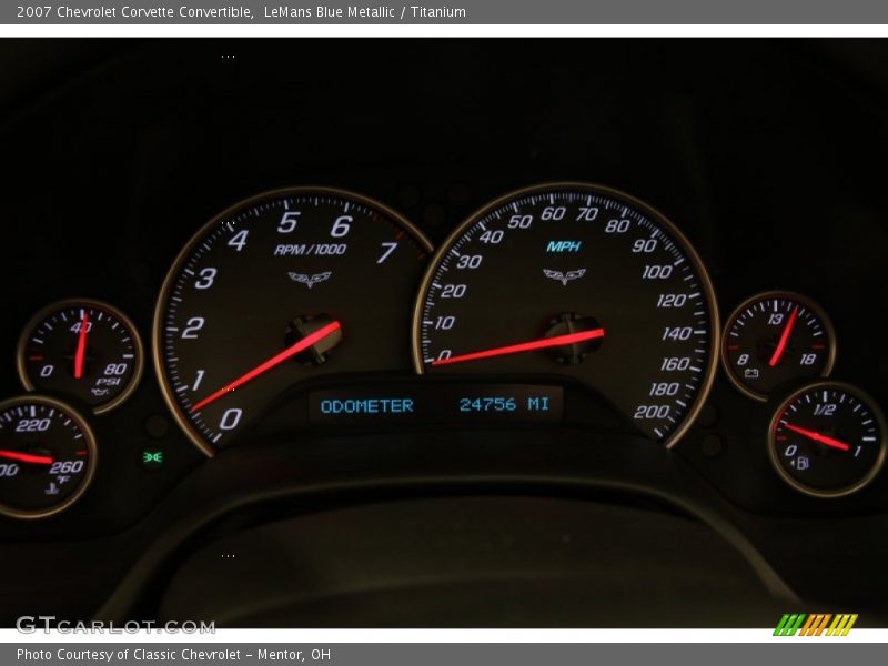 LeMans Blue Metallic / Titanium 2007 Chevrolet Corvette Convertible