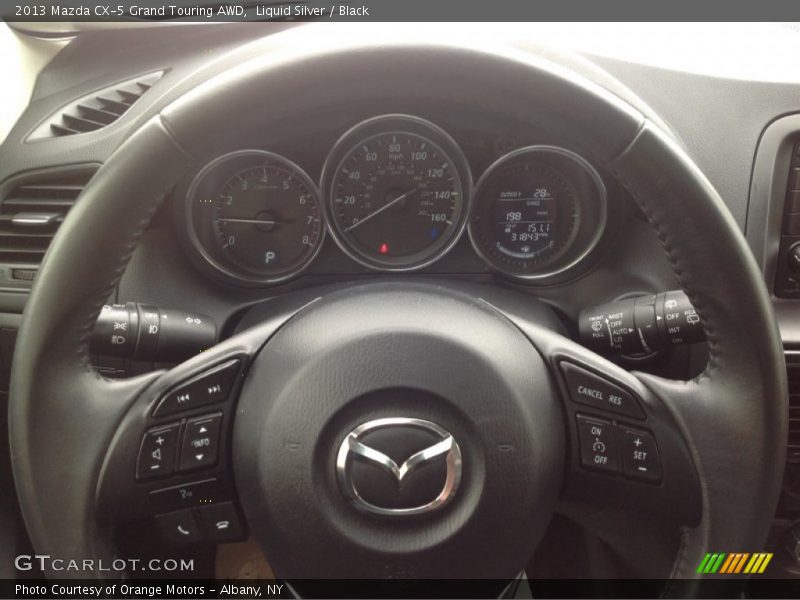 Liquid Silver / Black 2013 Mazda CX-5 Grand Touring AWD