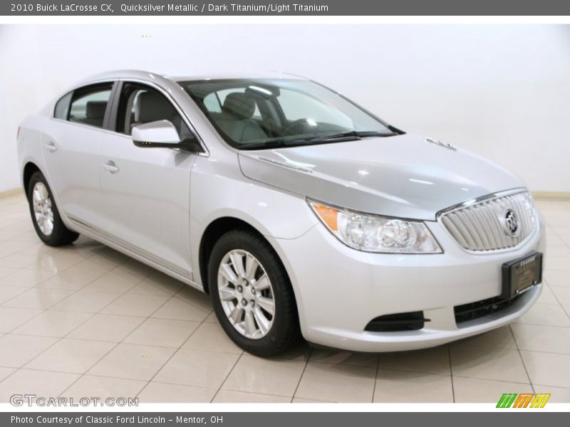 Quicksilver Metallic / Dark Titanium/Light Titanium 2010 Buick LaCrosse CX