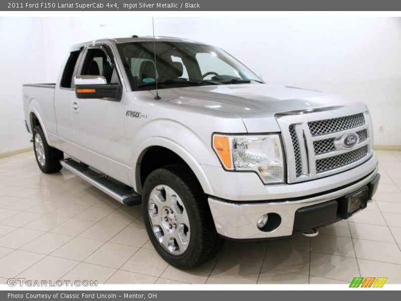 Ingot Silver Metallic / Black 2011 Ford F150 Lariat SuperCab 4x4