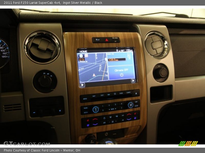 Ingot Silver Metallic / Black 2011 Ford F150 Lariat SuperCab 4x4