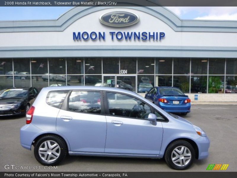 Tidewater Blue Metallic / Black/Grey 2008 Honda Fit Hatchback