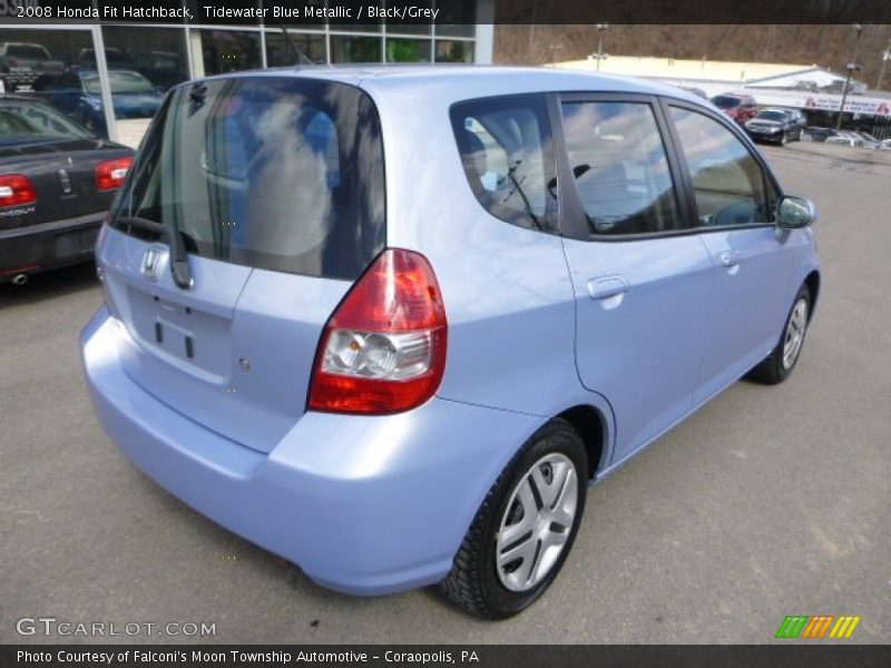 Tidewater Blue Metallic / Black/Grey 2008 Honda Fit Hatchback