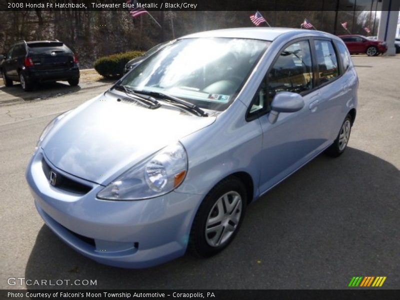 Tidewater Blue Metallic / Black/Grey 2008 Honda Fit Hatchback