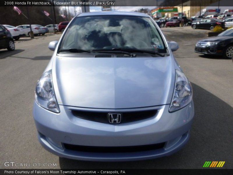 Tidewater Blue Metallic / Black/Grey 2008 Honda Fit Hatchback