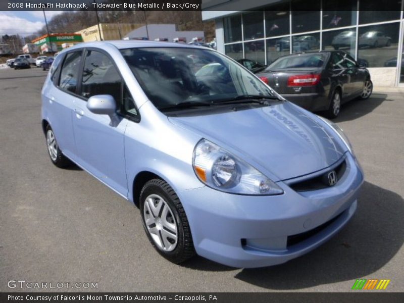 Tidewater Blue Metallic / Black/Grey 2008 Honda Fit Hatchback