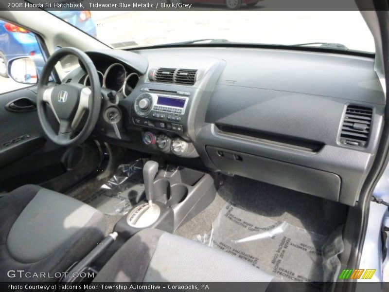 Tidewater Blue Metallic / Black/Grey 2008 Honda Fit Hatchback