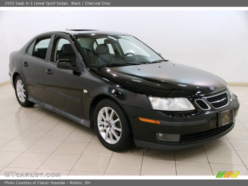 Black / Charcoal Grey 2003 Saab 9-3 Linear Sport Sedan