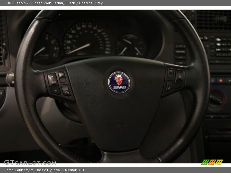 Black / Charcoal Grey 2003 Saab 9-3 Linear Sport Sedan