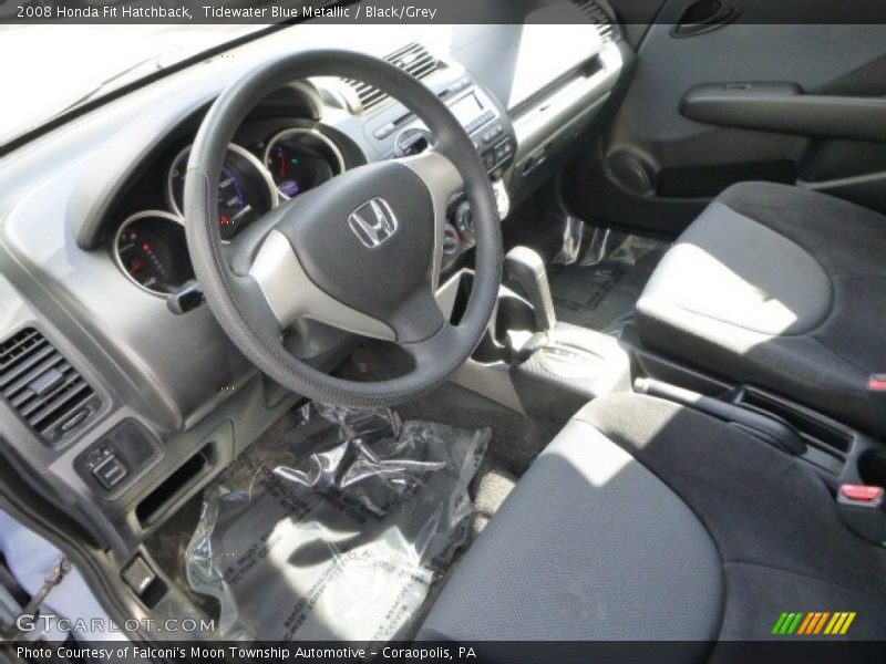Tidewater Blue Metallic / Black/Grey 2008 Honda Fit Hatchback