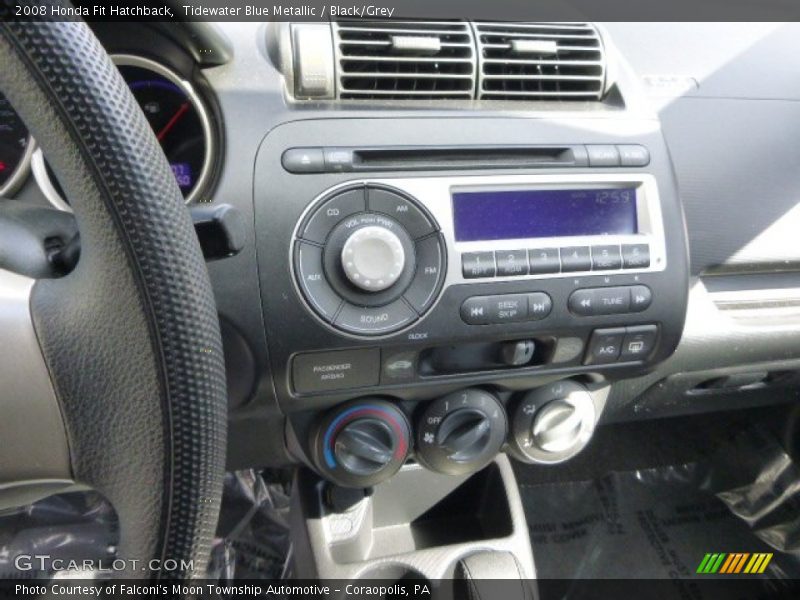 Tidewater Blue Metallic / Black/Grey 2008 Honda Fit Hatchback