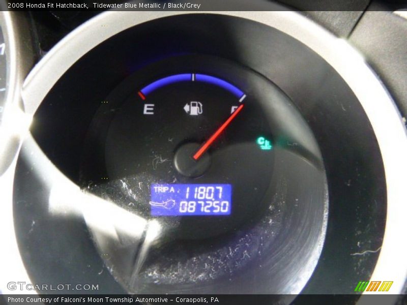 Tidewater Blue Metallic / Black/Grey 2008 Honda Fit Hatchback
