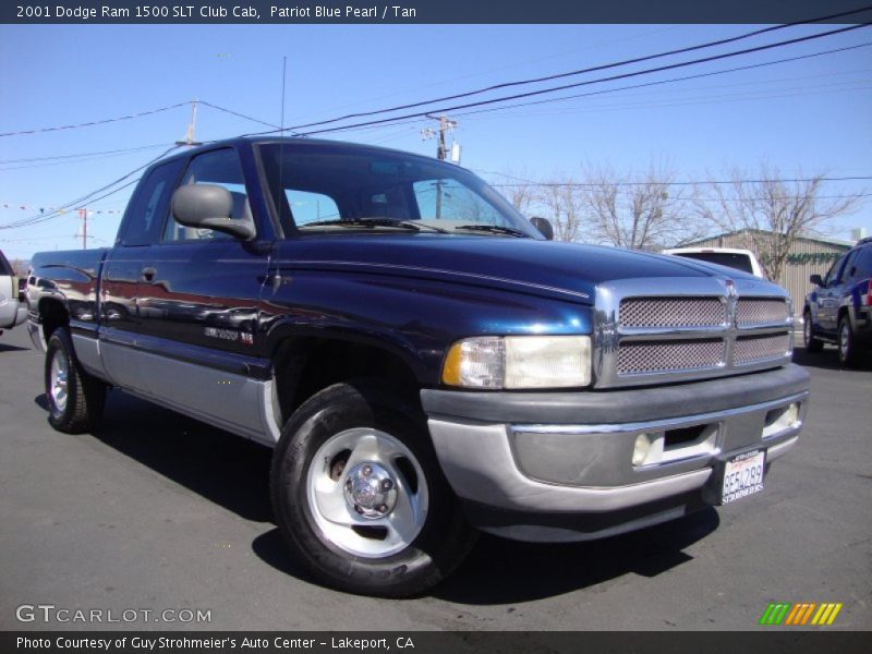 Patriot Blue Pearl / Tan 2001 Dodge Ram 1500 SLT Club Cab