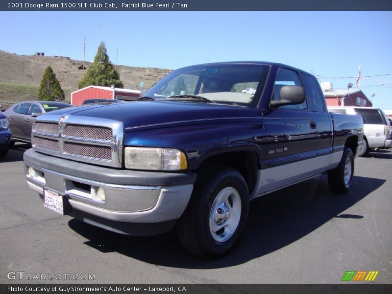 Patriot Blue Pearl / Tan 2001 Dodge Ram 1500 SLT Club Cab