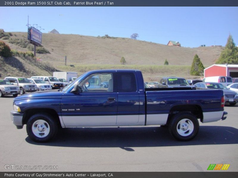 Patriot Blue Pearl / Tan 2001 Dodge Ram 1500 SLT Club Cab