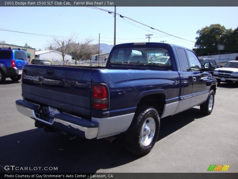 Patriot Blue Pearl / Tan 2001 Dodge Ram 1500 SLT Club Cab