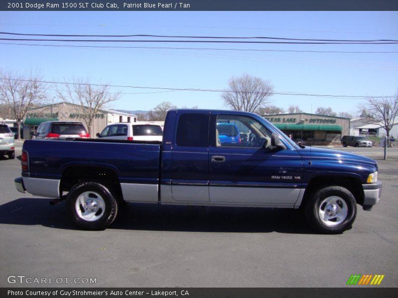 Patriot Blue Pearl / Tan 2001 Dodge Ram 1500 SLT Club Cab