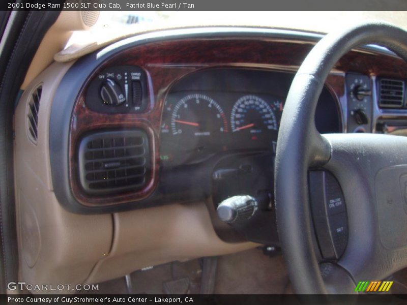 Patriot Blue Pearl / Tan 2001 Dodge Ram 1500 SLT Club Cab