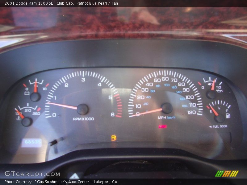 Patriot Blue Pearl / Tan 2001 Dodge Ram 1500 SLT Club Cab