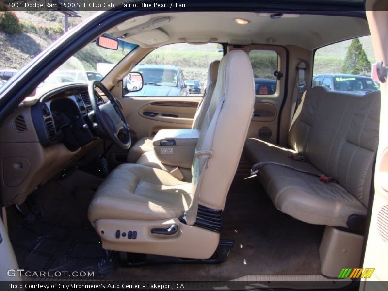 Patriot Blue Pearl / Tan 2001 Dodge Ram 1500 SLT Club Cab