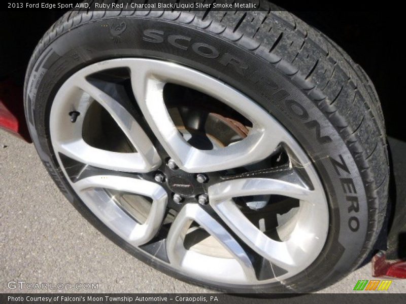 Ruby Red / Charcoal Black/Liquid Silver Smoke Metallic 2013 Ford Edge Sport AWD