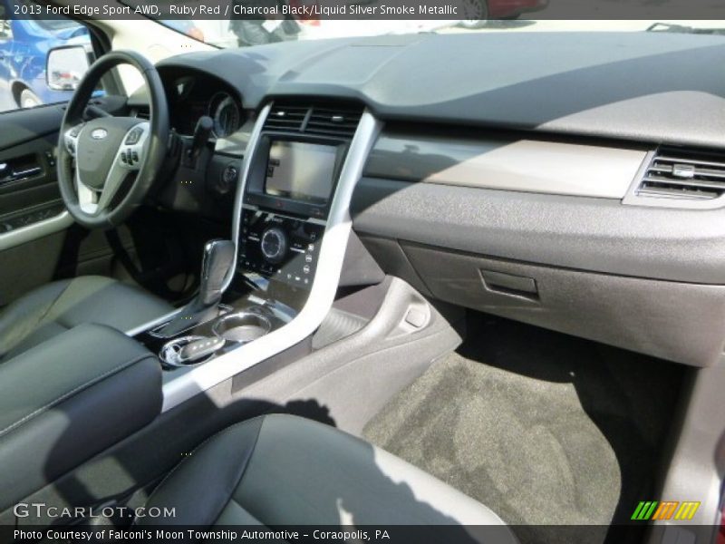 Ruby Red / Charcoal Black/Liquid Silver Smoke Metallic 2013 Ford Edge Sport AWD